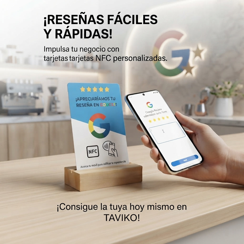 TARJETA NFC RESEÑAS GOOGLE